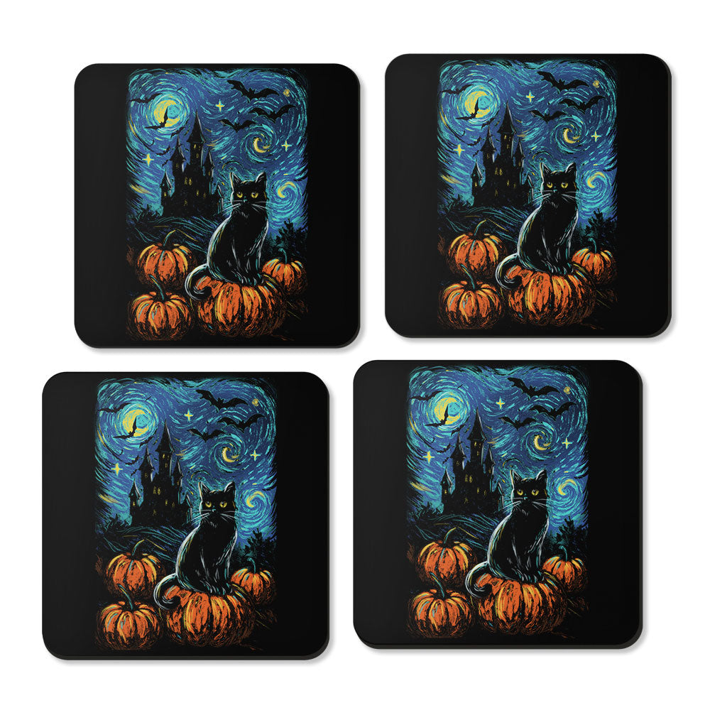 Starry Black Cat - Coasters product image 3
