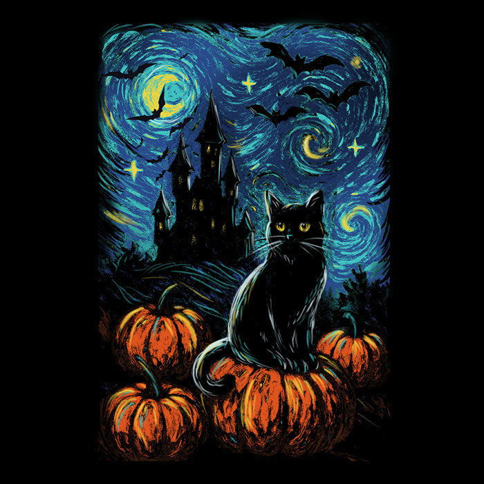 Starry Black Cat - Canvas Print