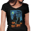 Starry Black Cat - Women's V-Neck product image 1