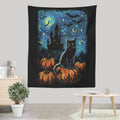 Starry Black Cat - Wall Tapestry