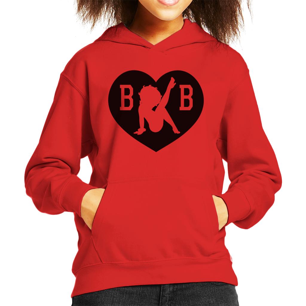 Betty Boop B B Love Heart Kid's Hooded Sweatshirt product image 1