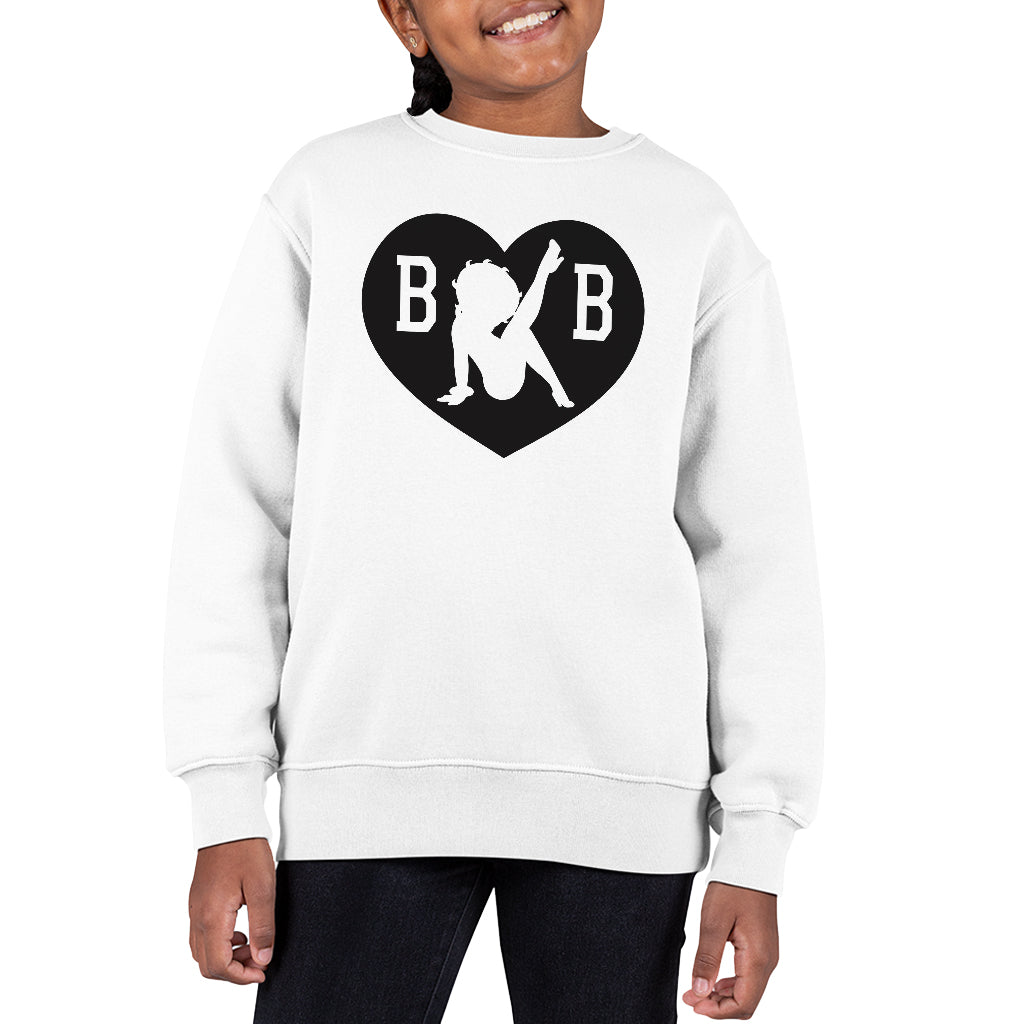 Betty Boop B B Love Heart Kid's Sweatshirt product image 4