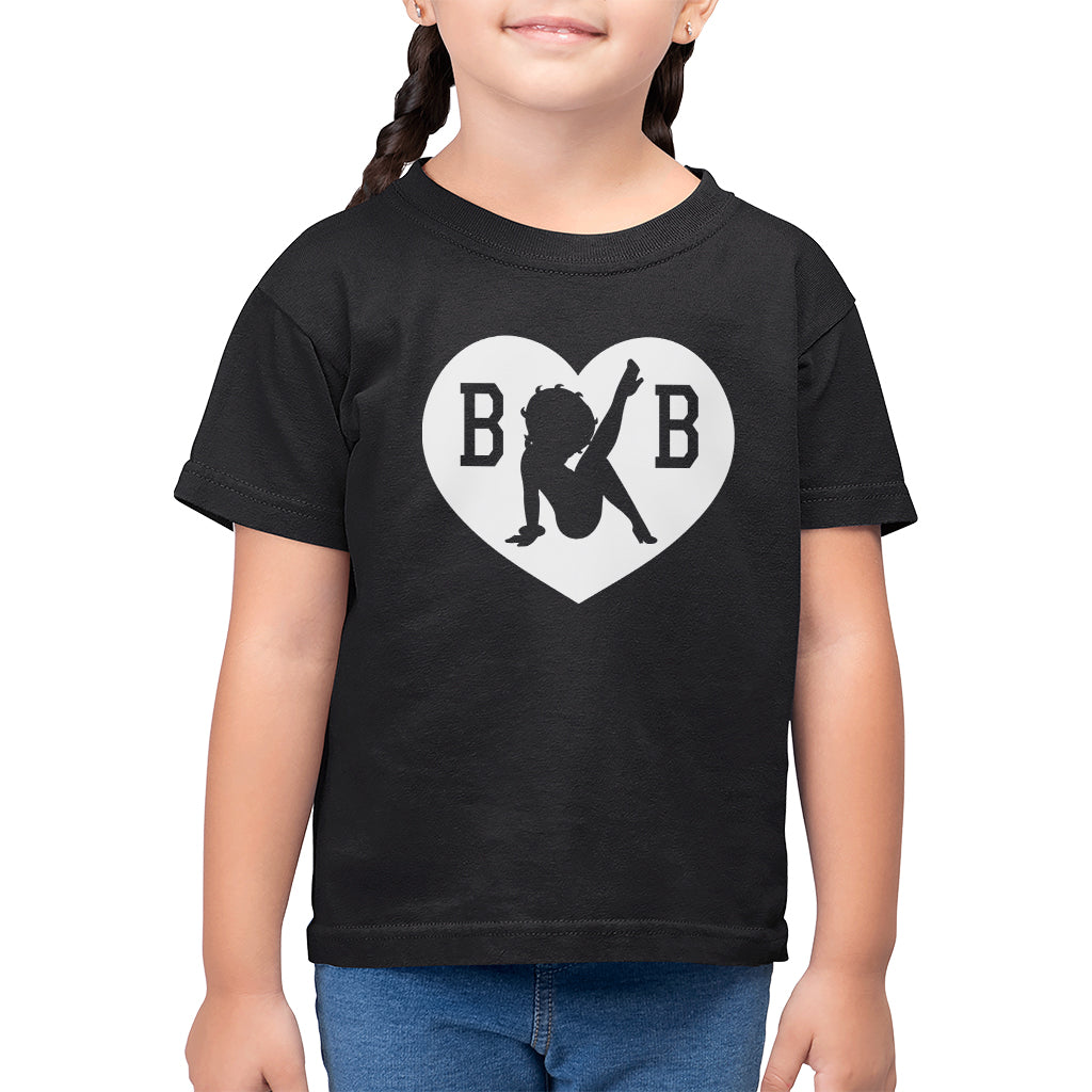 Betty Boop B B Love Heart Silhouette Kid's T-Shirt product image 1