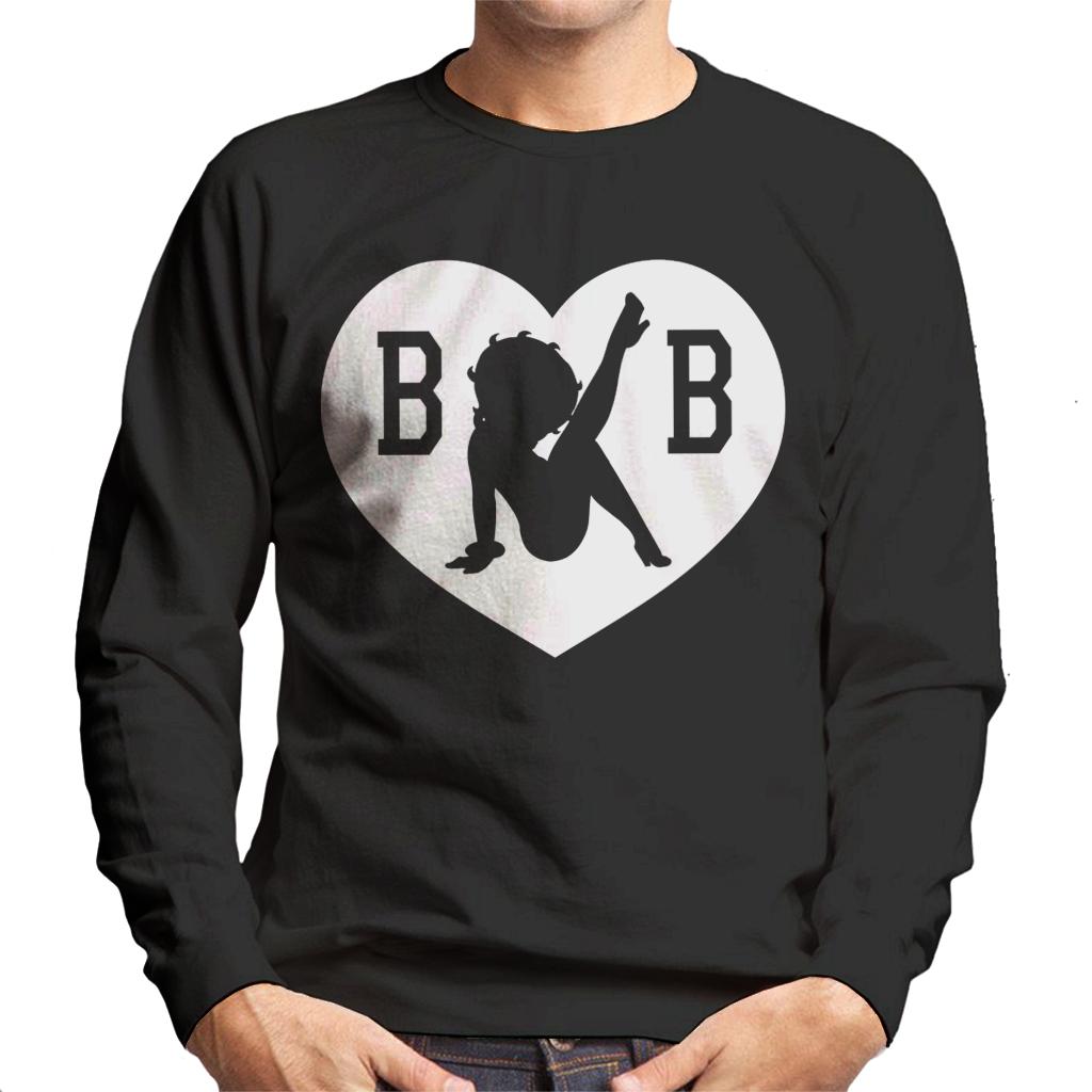 Betty Boop B B Love Heart Silhouette Men's Sweatshirt product image 1