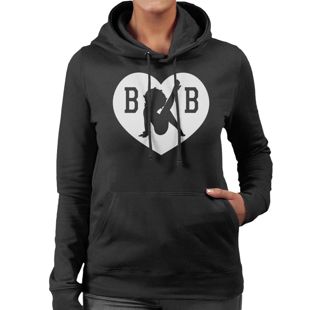 Betty Boop B B Love Heart Silhouette Women's Hooded product image 1
