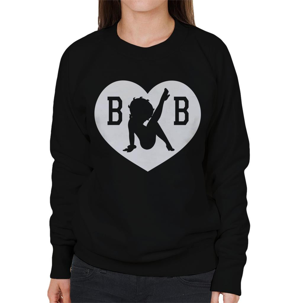 Betty Boop B B Love Heart Silhouette Women's Sweatshirt product image 1