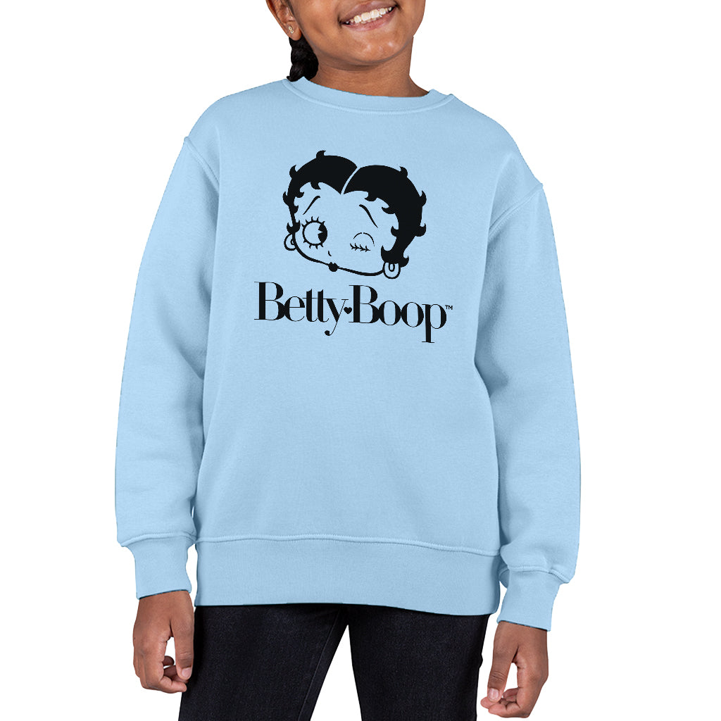Betty Boop Winking Character Head Kid's Sweatshirt product image 1