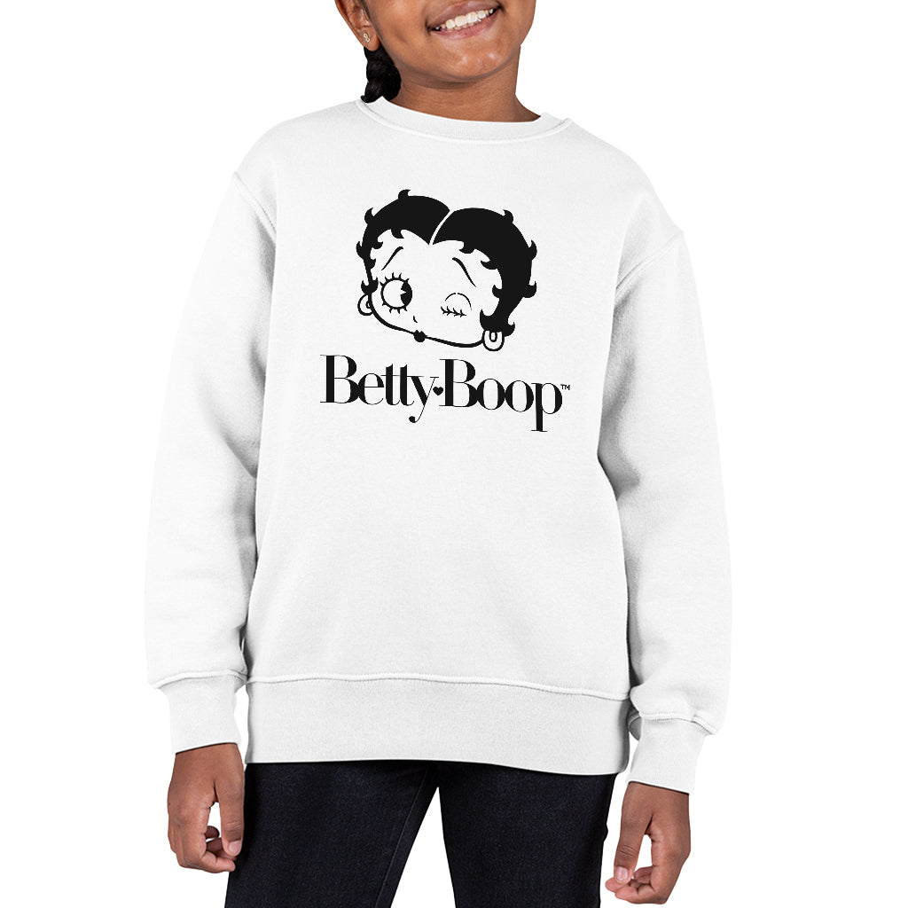 Betty Boop Winking Character Head Kid's Sweatshirt product image 4