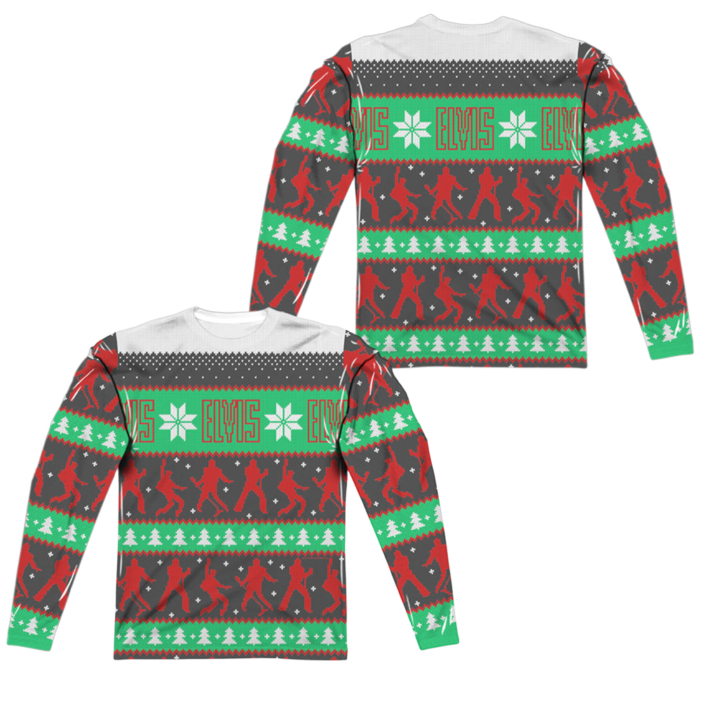 Elvis Presley Elvis Sweater (Front/Back Print) - Men's All-Over Print Long Sleeve