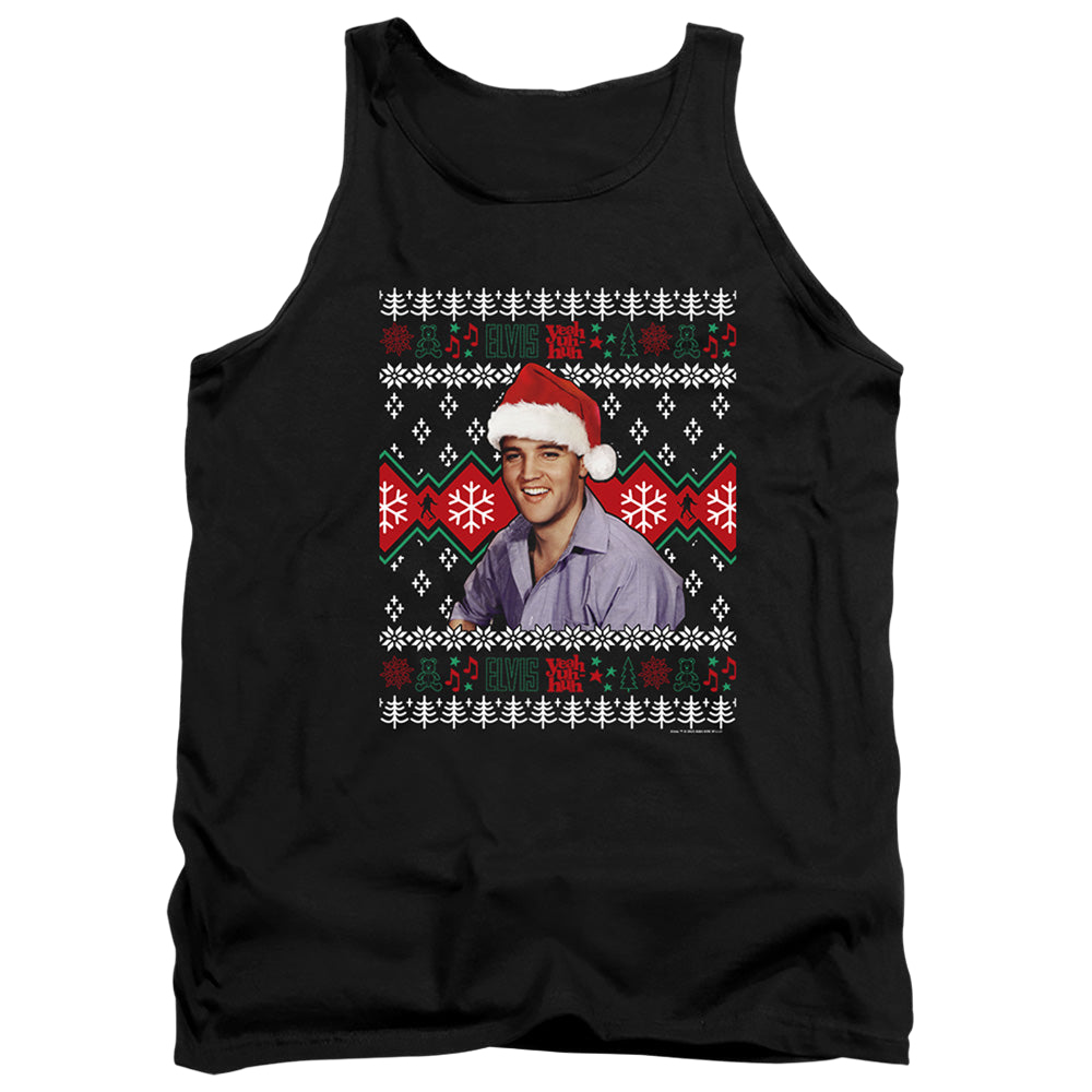 Elvis Presley Ugly Christmas Sweater - Men's Tank Top