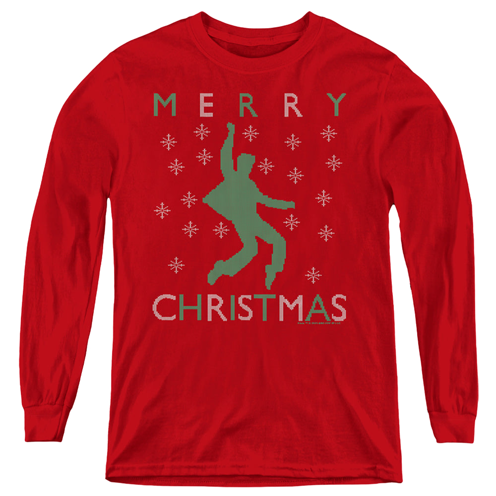Elvis Presley Dancing Ugly Christmas - Youth Long Sleeve product image 1