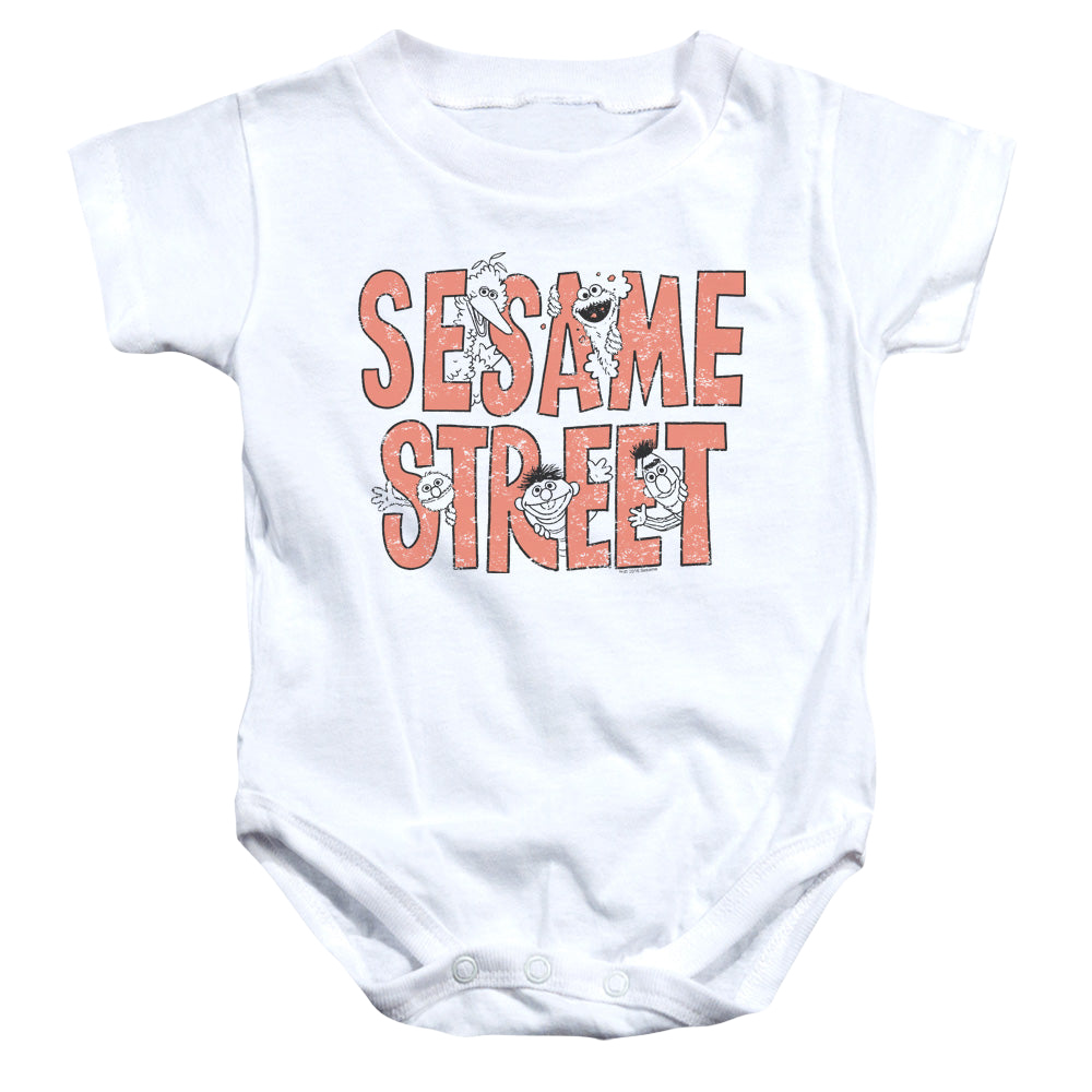Sesame Street In Letters - Baby Bodysuit